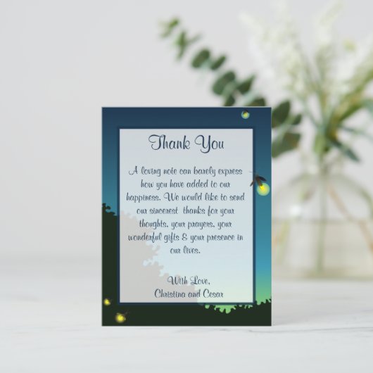 4x5 FLAT - Hartelijk dank voor uw creditcardvuurwe Bedankkaart (Staand voorkant)