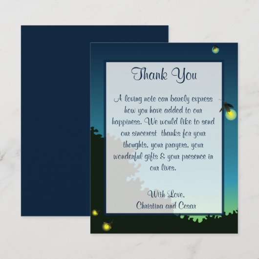 4x5 FLAT - Hartelijk dank voor uw creditcardvuurwe Bedankkaart (Voorkant / Achterkant)