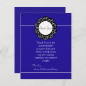 4x5 FLAT - Hartelijk dank voor uw kaart Blauw en w (Voorkant / Achterkant)