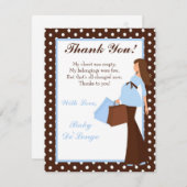 4x5 FLAT Hartelijk dank voor uw kaart Blue Mod Mam (Voorkant / Achterkant)