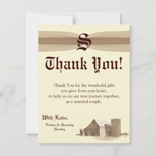 4x5 FLAT - Hartelijk dank voor uw kaart - Boerderi (Voorkant)