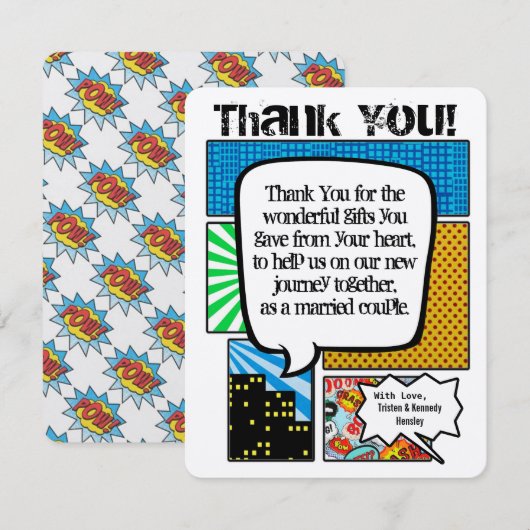 4x5 FLAT - Hartelijk dank voor uw kaart Comic Stri (Voorkant / Achterkant)