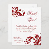 4x5 FLAT Hartelijk dank voor uw kaart Crimson Red  (Voorkant / Achterkant)