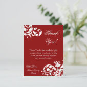 4x5 FLAT Hartelijk dank voor uw kaart Crimson Red  (Staand voorkant)