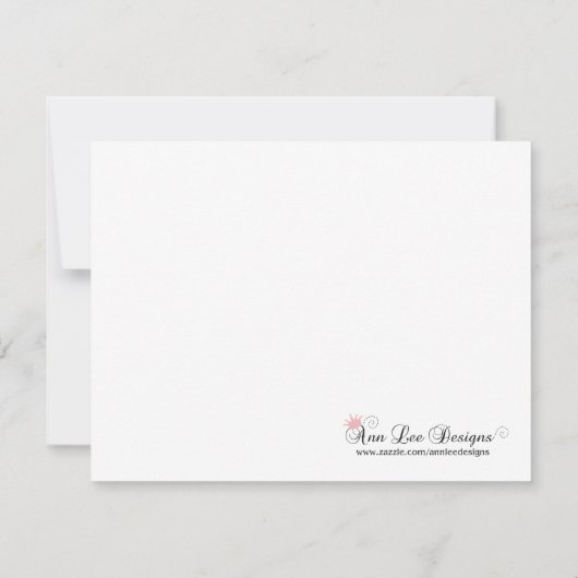 4x5 FLAT Hartelijk dank voor uw kaart Crimson Red  (Achterkant)