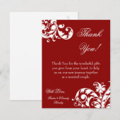 4x5 FLAT Hartelijk dank voor uw kaart Crimson Red  (Voorkant / Achterkant)