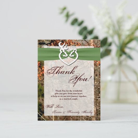 4x5 FLAT - Hartelijk dank voor uw kaart Deer Coupl (Staand voorkant)