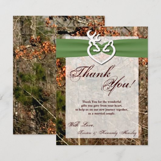 4x5 FLAT - Hartelijk dank voor uw kaart Deer Coupl (Voorkant / Achterkant)