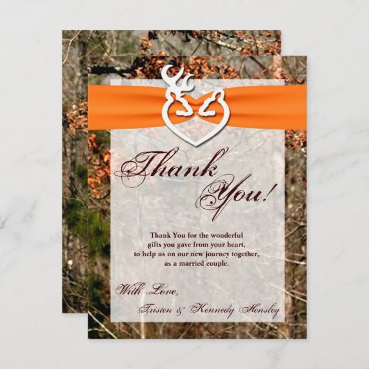 4x5 FLAT - Hartelijk dank voor uw kaart Deer Coupl (Voorkant / Achterkant)