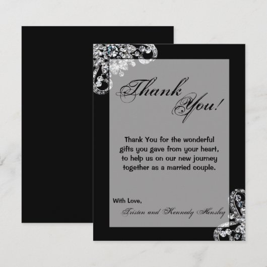 4x5 FLAT - Hartelijk dank voor uw kaart Diamond Je (Voorkant / Achterkant)