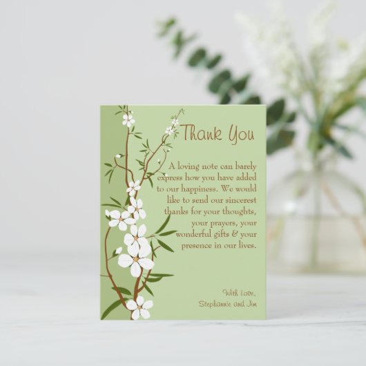 4x5 FLAT Hartelijk dank voor uw kaart Dogwood Flow (Staand voorkant)