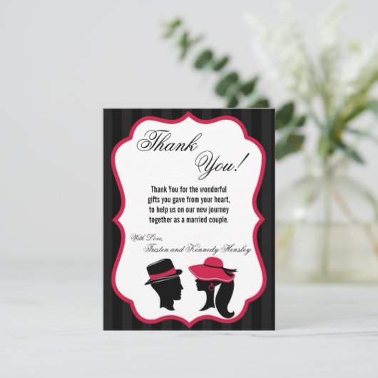 4x5 FLAT - Hartelijk dank voor uw kaart Formele Pe (Staand voorkant)