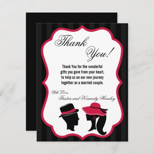 4x5 FLAT - Hartelijk dank voor uw kaart Formele Pe (Voorkant / Achterkant)