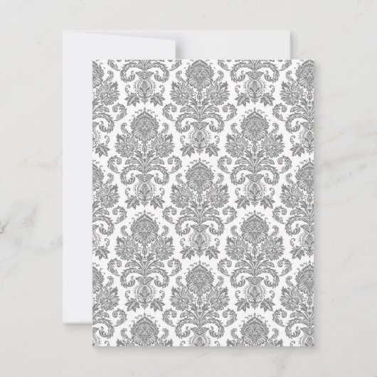 4x5 FLAT - Hartelijk dank voor uw kaart Gele Damas (Achterkant)