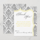 4x5 FLAT - Hartelijk dank voor uw kaart Gele Damas (Voorkant / Achterkant)