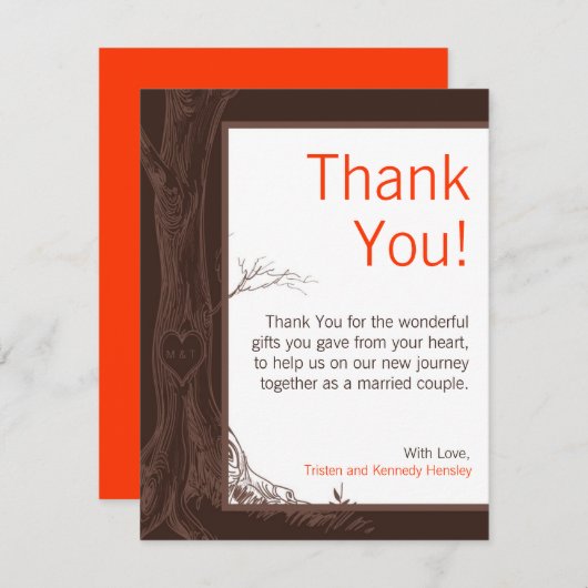 4x5 FLAT - Hartelijk dank voor uw kaart - Initiale (Voorkant / Achterkant)