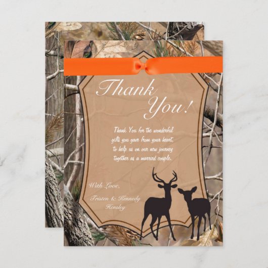 4x5 FLAT Hartelijk dank voor uw kaart Jagers Camof (Voorkant / Achterkant)