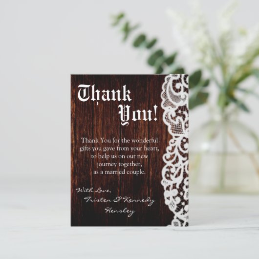 4x5 FLAT - Hartelijk dank voor uw kaart Land Dark (Staand voorkant)