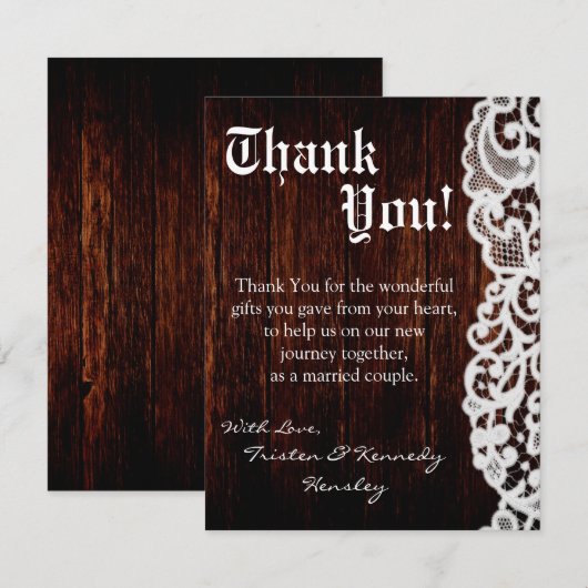 4x5 FLAT - Hartelijk dank voor uw kaart Land Dark (Voorkant / Achterkant)