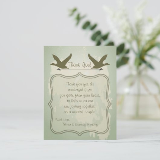 4x5 FLAT - Hartelijk dank voor uw kaart, land dat  Bedankkaart (Staand voorkant)