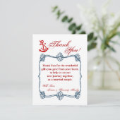 4x5 FLAT - Hartelijk dank voor uw kaart Nautical K (Staand voorkant)