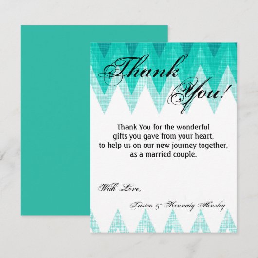 4x5 FLAT - Hartelijk dank voor uw kaart Ombre Blau (Voorkant / Achterkant)