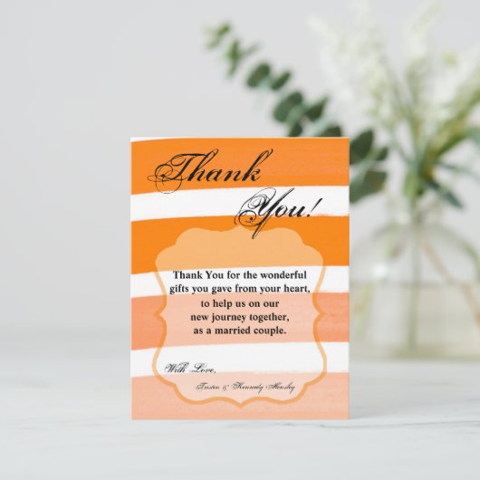 4x5 FLAT - Hartelijk dank voor uw kaart Ombre Stri (Staand voorkant)