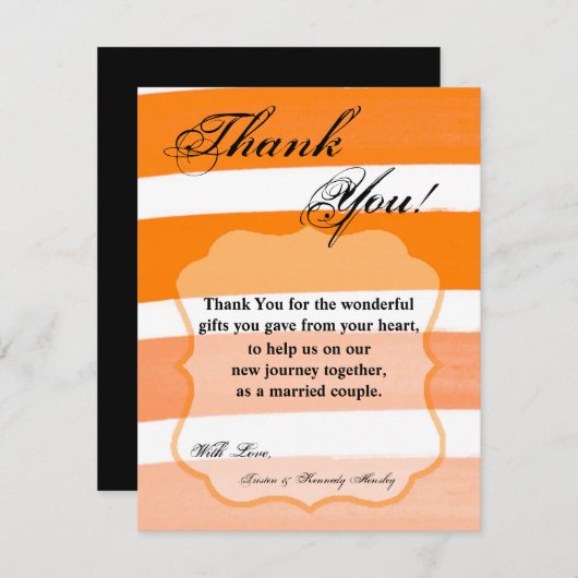 4x5 FLAT - Hartelijk dank voor uw kaart Ombre Stri (Voorkant / Achterkant)