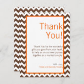 4x5 FLAT Hartelijk dank voor uw kaart Oranje bruin (Voorkant / Achterkant)