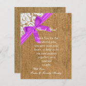 4x5 FLAT - Hartelijk dank voor uw kaart Paarse Bur (Voorkant / Achterkant)