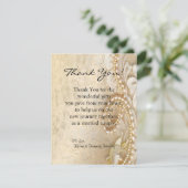 4x5 FLAT - Hartelijk dank voor uw kaart, parel & g Bedankkaart (Staand voorkant)