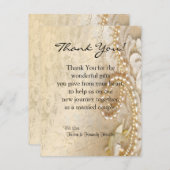 4x5 FLAT - Hartelijk dank voor uw kaart, parel & g Bedankkaart (Voorkant / Achterkant)