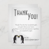 4x5 FLAT Hartelijk dank voor uw kaart Penguins Mat (Voorkant / Achterkant)