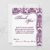 4x5 FLAT Hartelijk dank voor uw kaart Plum Paars D (Voorkant)