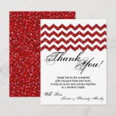 4x5 FLAT - Hartelijk dank voor uw kaart Red Glitte (Voorkant / Achterkant)