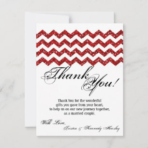 4x5 FLAT - Hartelijk dank voor uw kaart Red Glitte