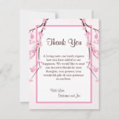 4x5 FLAT Hartelijk dank voor uw kaart Roze Cherry (Voorkant)