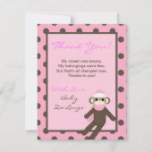 4x5 FLAT - Hartelijk dank voor uw kaart Roze conta (Voorkant)