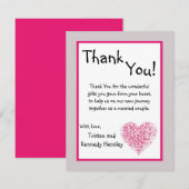 4x5 FLAT - Hartelijk dank voor uw kaart Roze Flora (Voorkant / Achterkant)
