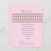 4x5 FLAT - Hartelijk dank voor uw kaart - Roze kan (Voorkant / Achterkant)