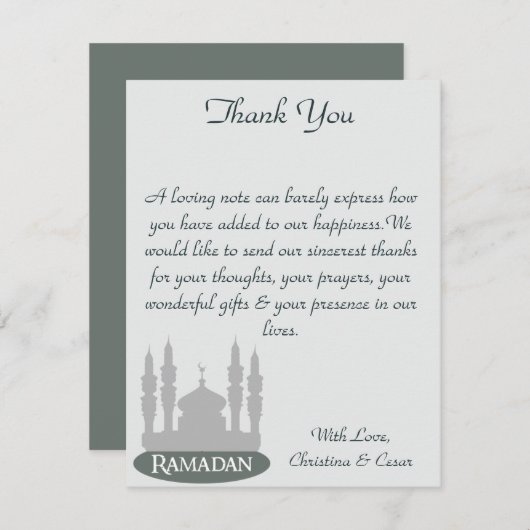 4x5 FLAT Hartelijk dank voor uw kaart Soft Blue Is (Voorkant / Achterkant)