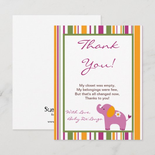 4x5 FLAT - Hartelijk dank voor uw kaart Sweet Safa (Voorkant / Achterkant)