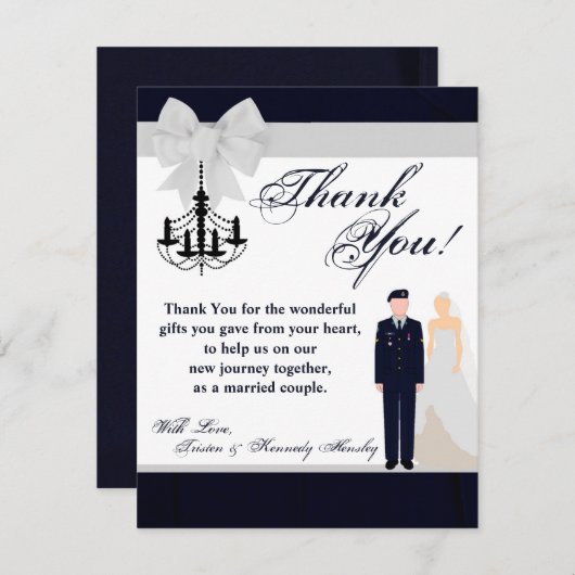 4x5 FLAT - Hartelijk dank voor uw kaart - uniforme (Voorkant / Achterkant)