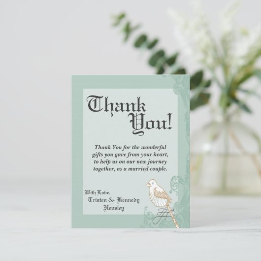 4x5 FLAT Hartelijk dank voor uw kaart vogelpest F (Staand voorkant)