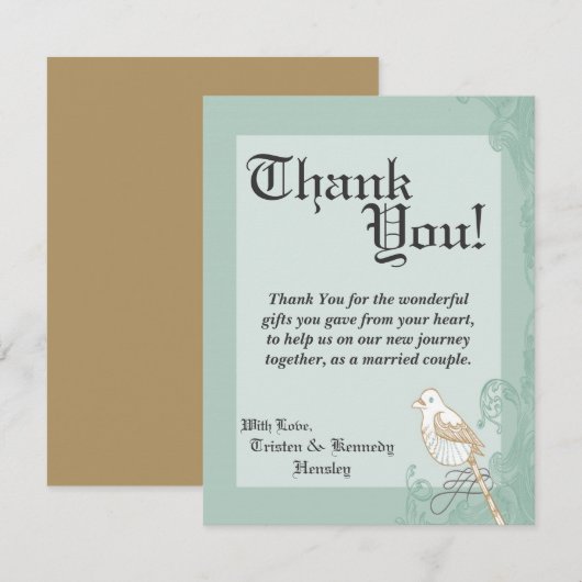 4x5 FLAT Hartelijk dank voor uw kaart  vogelpest F (Voorkant / Achterkant)