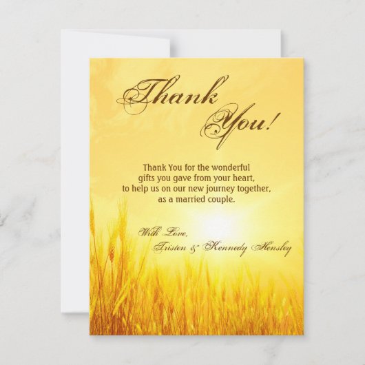 4x5 FLAT - Hartelijk dank voor uw kaart - ZonneweT (Voorkant)