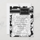 4x5 FLAT - Hartelijk dank voor uw kaart, zwart-wit Bedankkaart (Voorkant)
