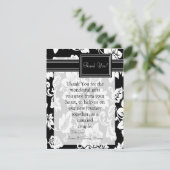 4x5 FLAT - Hartelijk dank voor uw kaart, zwart-wit Bedankkaart (Staand voorkant)