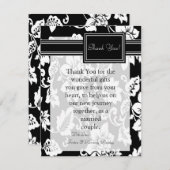 4x5 FLAT - Hartelijk dank voor uw kaart, zwart-wit Bedankkaart (Voorkant / Achterkant)