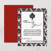 4x5 FLAT - Hartelijk dank voor uw kaart zwarte rod (Voorkant / Achterkant)